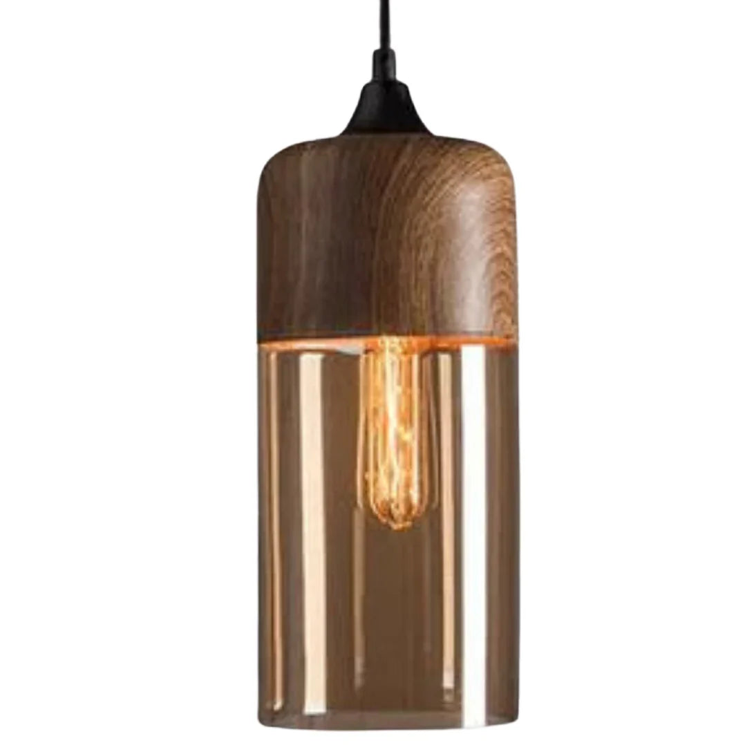 Elegant Glass Hanging Light with Custom Height Adjustment