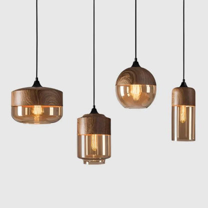 Elegant Glass Hanging Light with Custom Height Adjustment