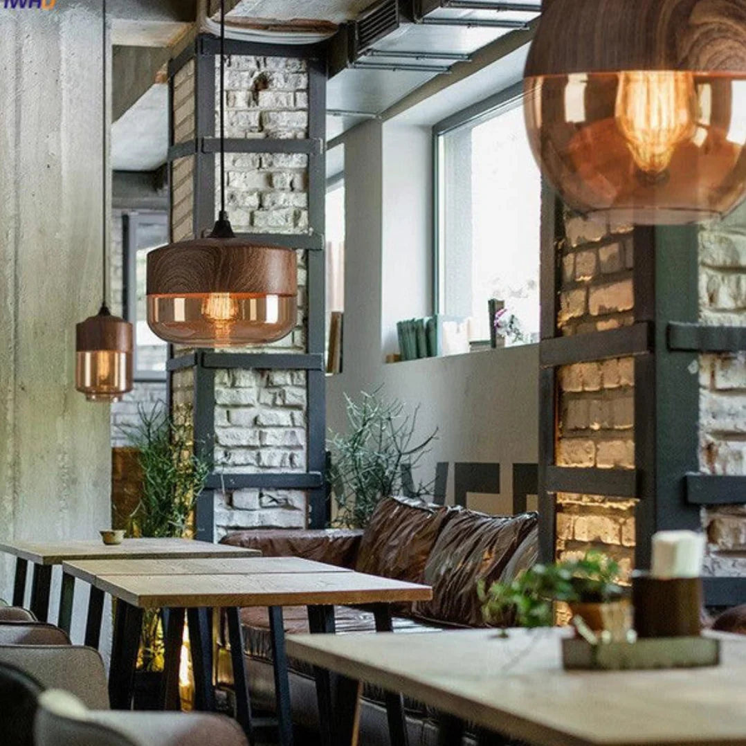 Elegant Glass Hanging Light with Custom Height Adjustment