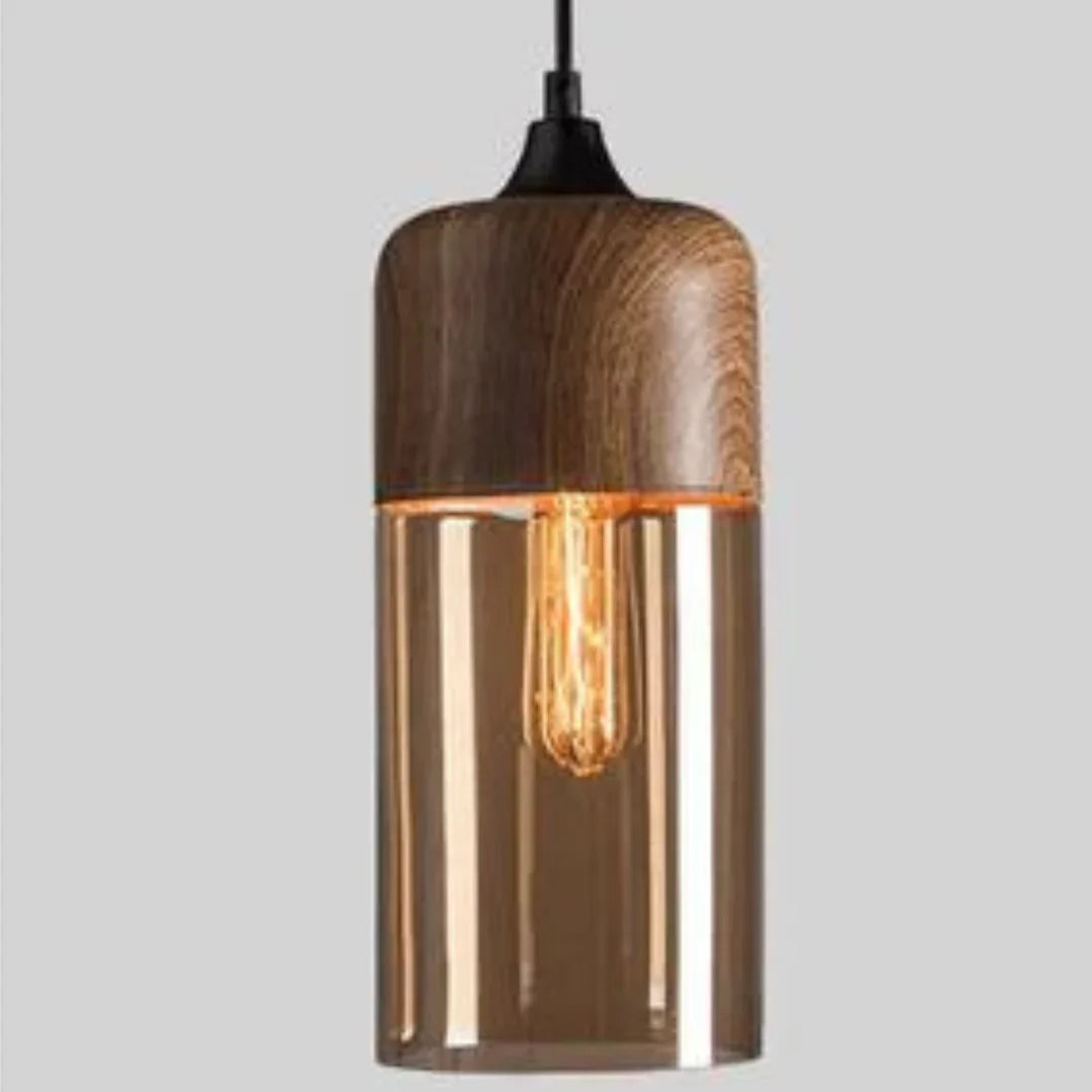 Elegant Glass Hanging Light with Custom Height Adjustment