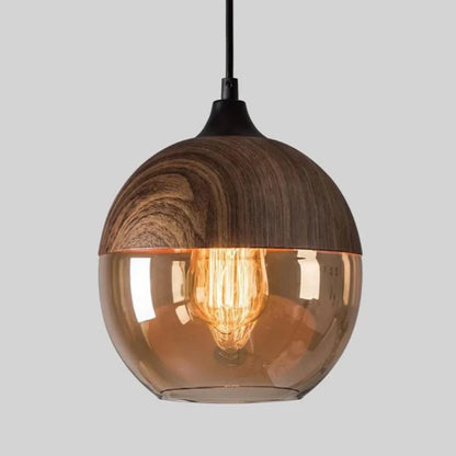 Elegant Glass Hanging Light with Custom Height Adjustment