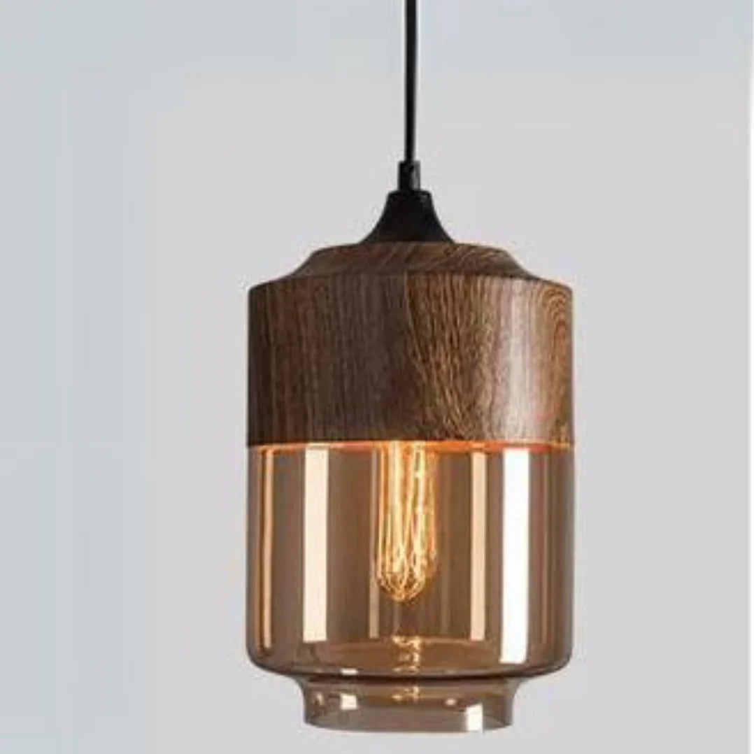 Elegant Glass Hanging Light with Custom Height Adjustment
