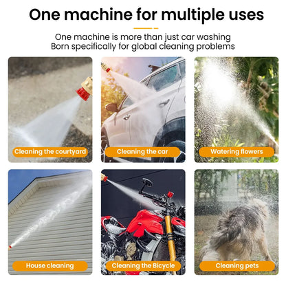 Portable Battery-Powered Pressure Washer with Customizable Spray