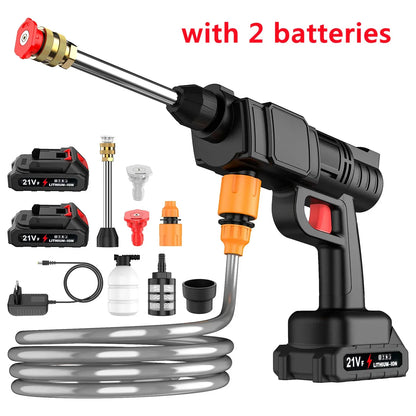 Portable Battery-Powered Pressure Washer with Customizable Spray