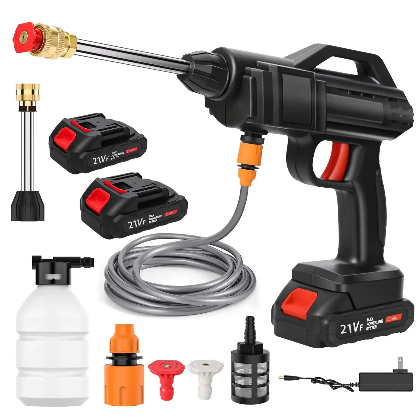 Portable Battery-Powered Pressure Washer with Customizable Spray