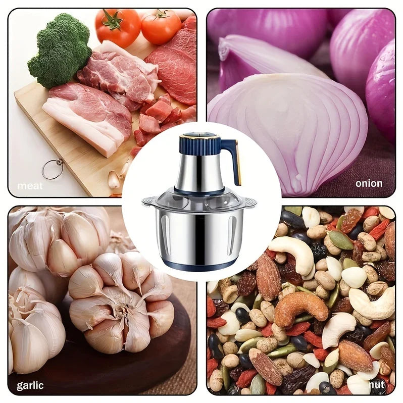 Effortless Stainless Steel Food Chopper for Quick Meal Prep