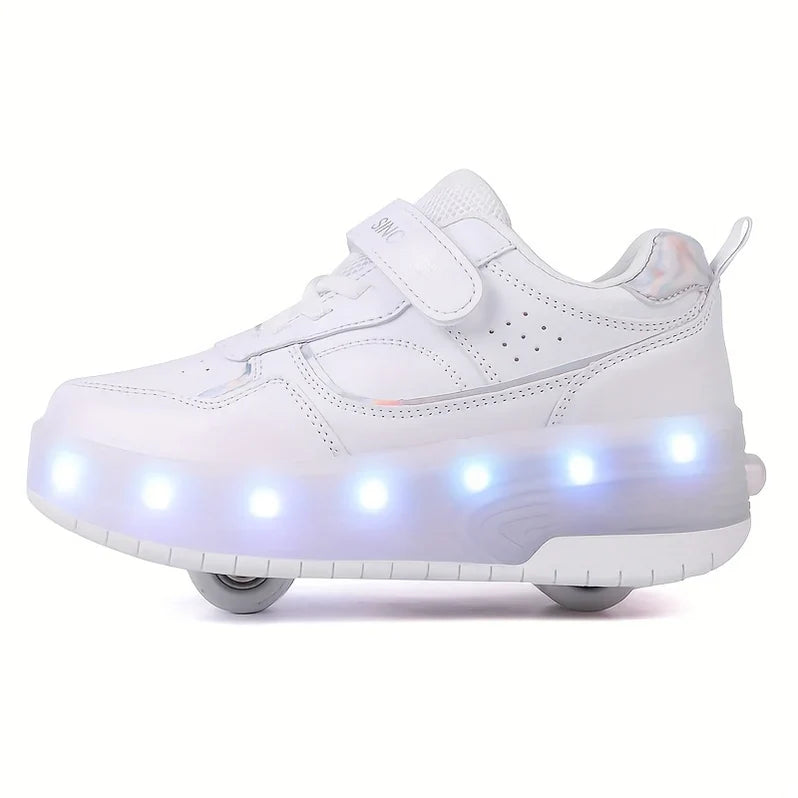 Light-Up Kids' Sneakers with Removable Roller Wheels