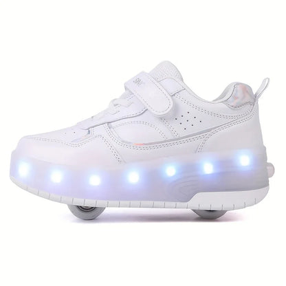 Light-Up Kids' Sneakers with Removable Roller Wheels