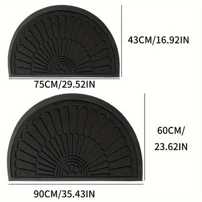 Weather-Resistant Half-Round Entrance Mat for Home and Patio