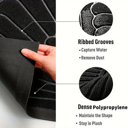 Weather-Resistant Half-Round Entrance Mat for Home and Patio