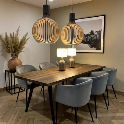 Rustic Charm LED Pendant Light with Adjustable Height