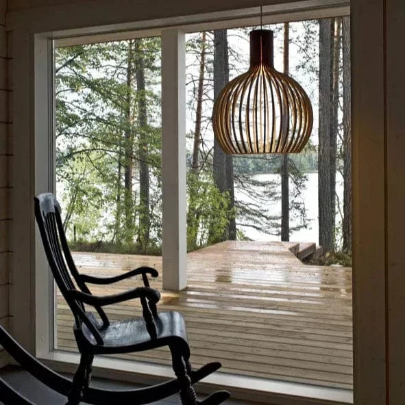 Rustic Charm LED Pendant Light with Adjustable Height