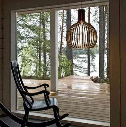 Rustic Charm LED Pendant Light with Adjustable Height