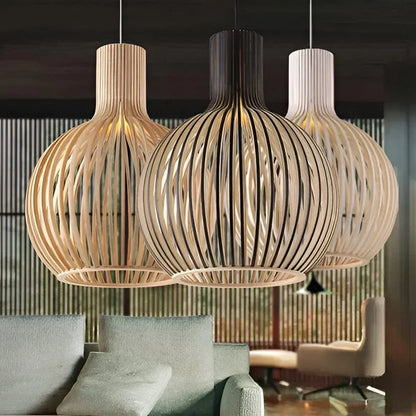 Rustic Charm LED Pendant Light with Adjustable Height