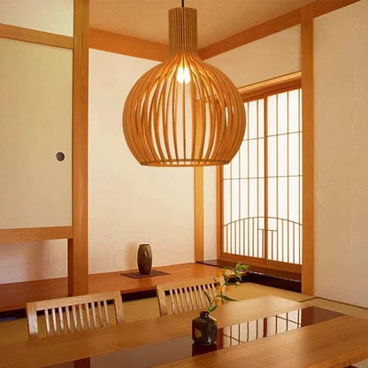 Rustic Charm LED Pendant Light with Adjustable Height