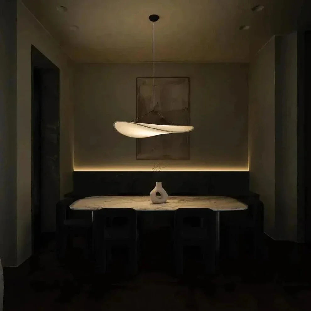 Serene Glow Silk LED Pendant Light