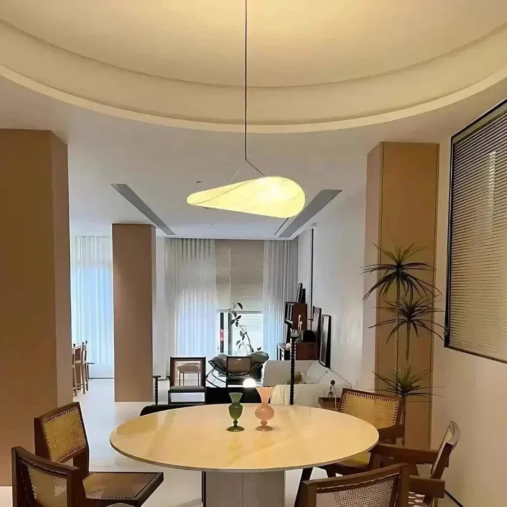 Serene Glow Silk LED Pendant Light
