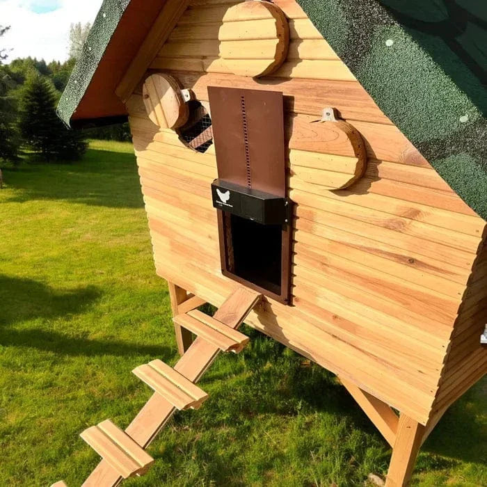 Smart Coop Door Opener with Weatherproof Design and Light Sensor