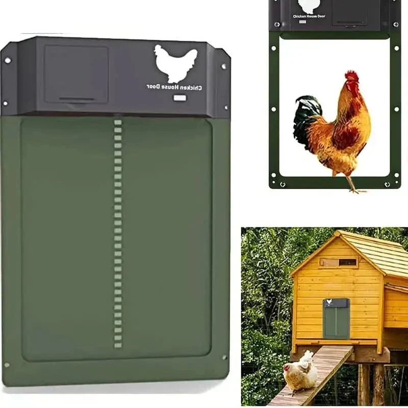 Smart Coop Door Opener with Weatherproof Design and Light Sensor