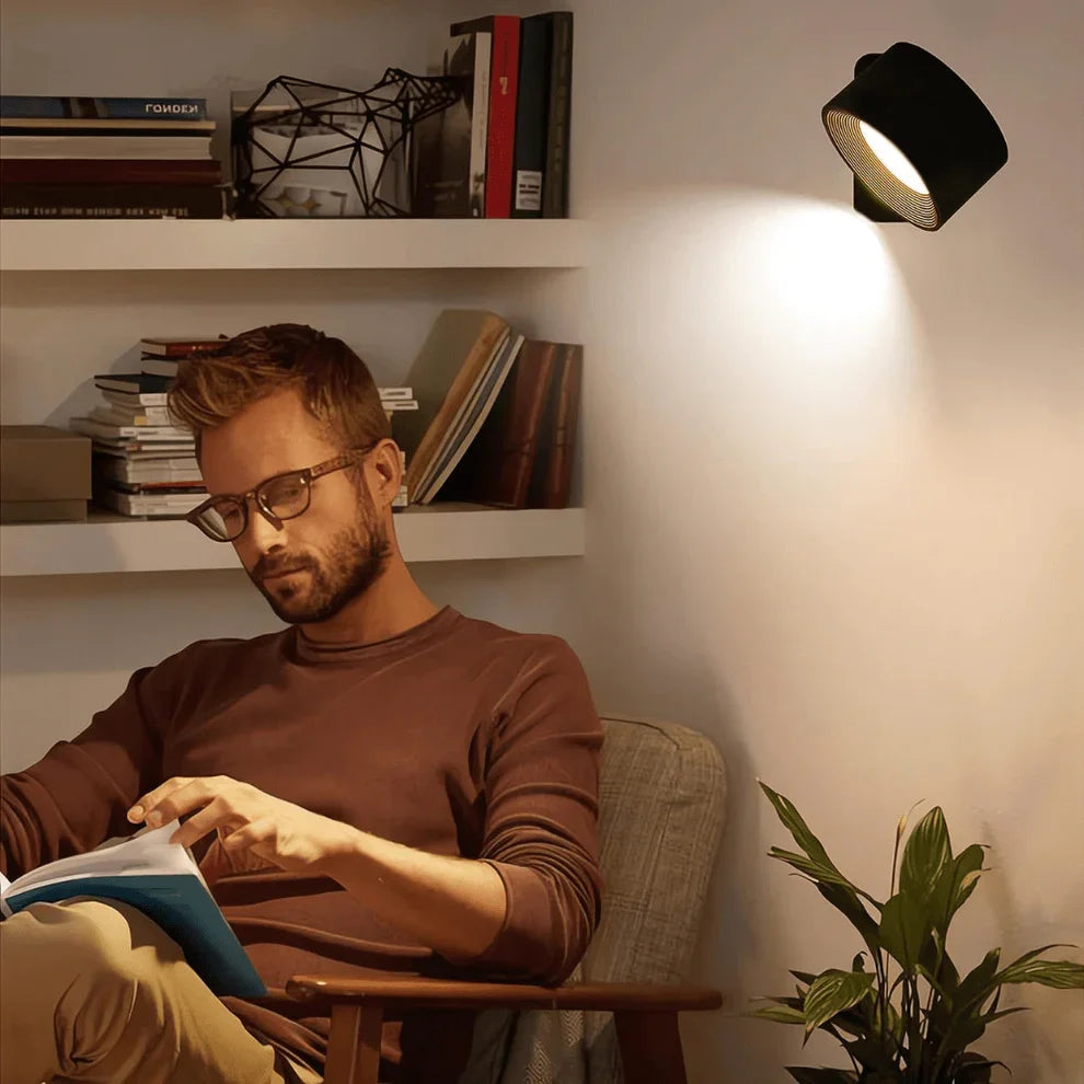 Cordless 360° Wall Light, Adjustable LED Rechargeable Fixture
