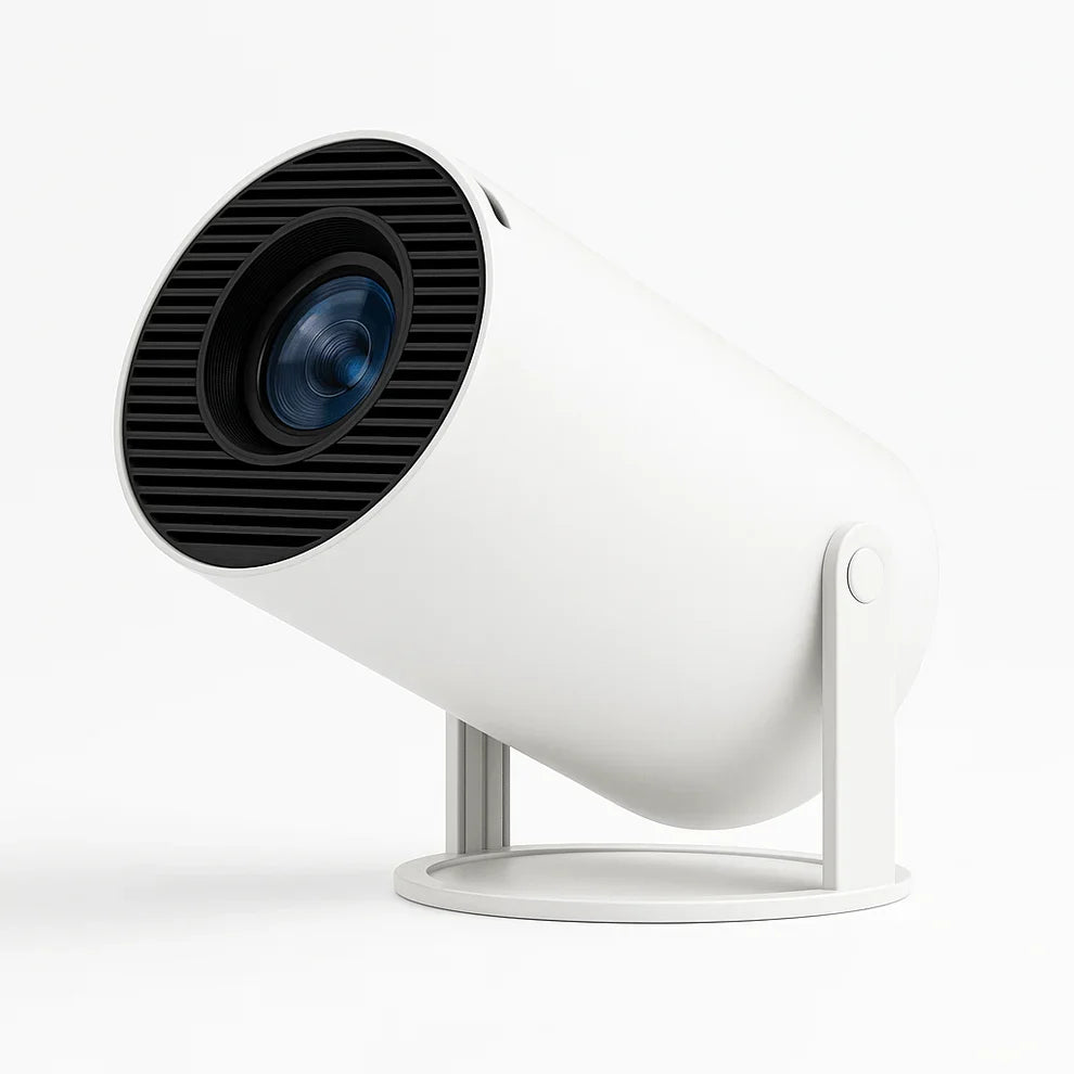 Portable HD Projector with Android TV for Home Entertainment