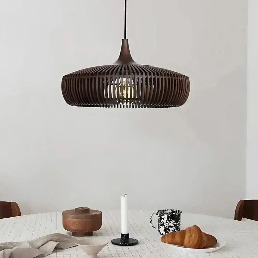 Elegant Round Wooden Ceiling Light for Cozy Spaces