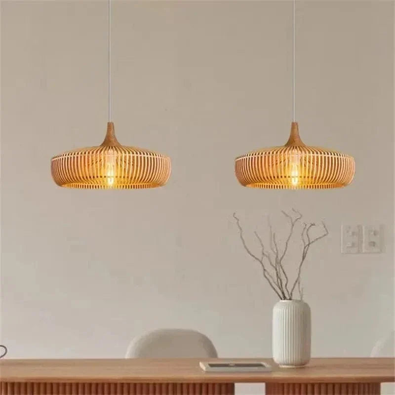 Elegant Round Wooden Ceiling Light for Cozy Spaces
