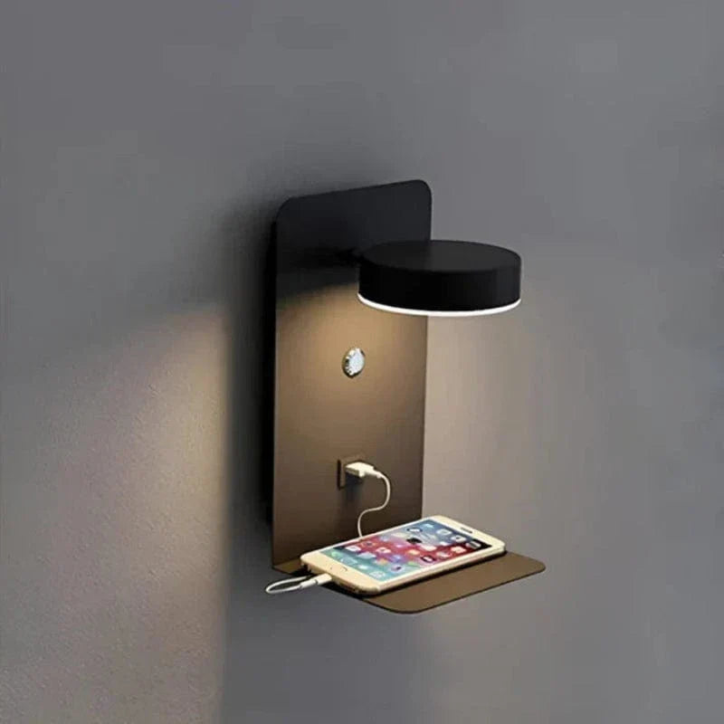 Smart LED Nightstand Lamp with USB Charging and Phone Dock