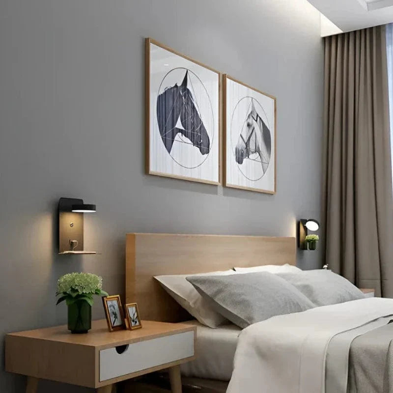 Smart LED Nightstand Lamp with USB Charging and Phone Dock
