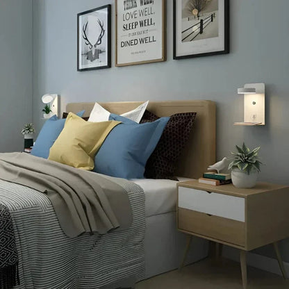 Smart LED Nightstand Lamp with USB Charging and Phone Dock