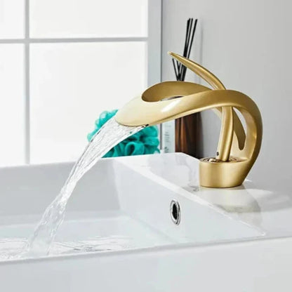 Sleek Waterfall Faucet for a Modern Bathroom Upgrade
