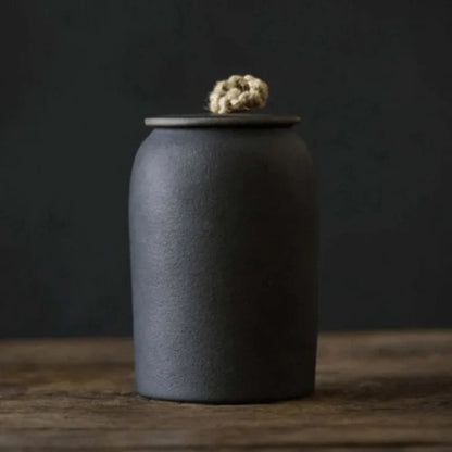 Elegant Ceramic Coffee Canister, 30 oz Portable Storage