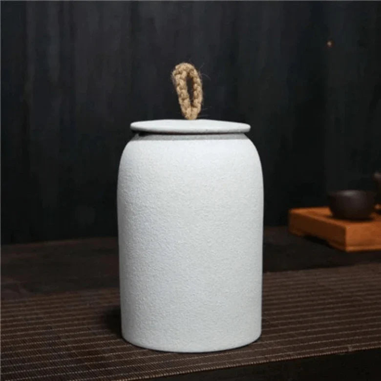 Elegant Ceramic Coffee Canister, 30 oz Portable Storage