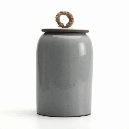 Elegant Ceramic Coffee Canister, 30 oz Portable Storage