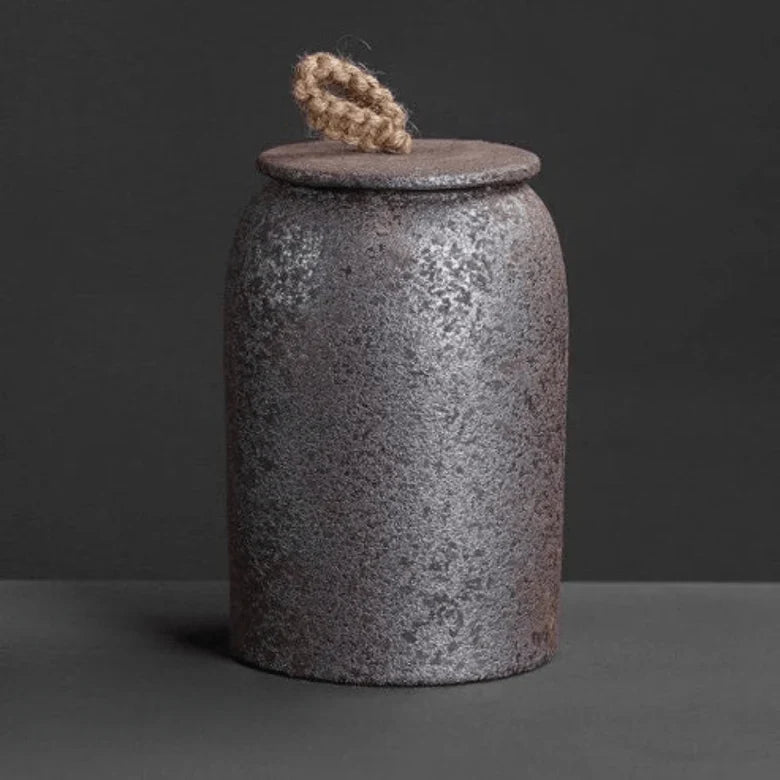 Elegant Ceramic Coffee Canister, 30 oz Portable Storage