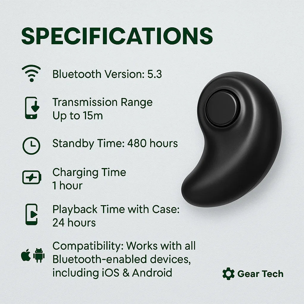 Sleek Wireless Earbuds with Ergonomic Charging Case
