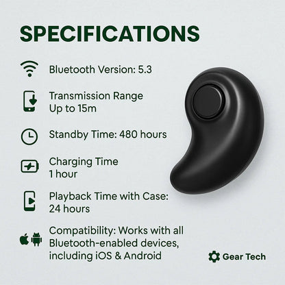 Sleek Wireless Earbuds with Ergonomic Charging Case