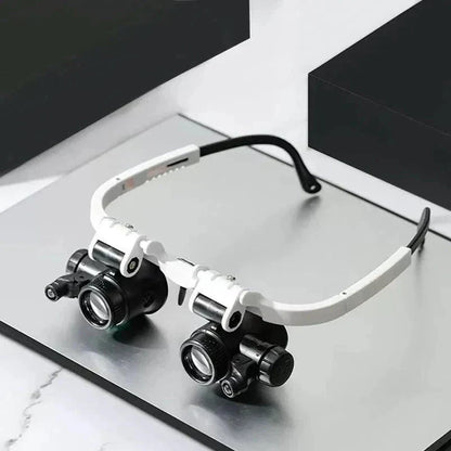 Illuminated Magnifying Headset with 8x, 15x, 23x Lenses