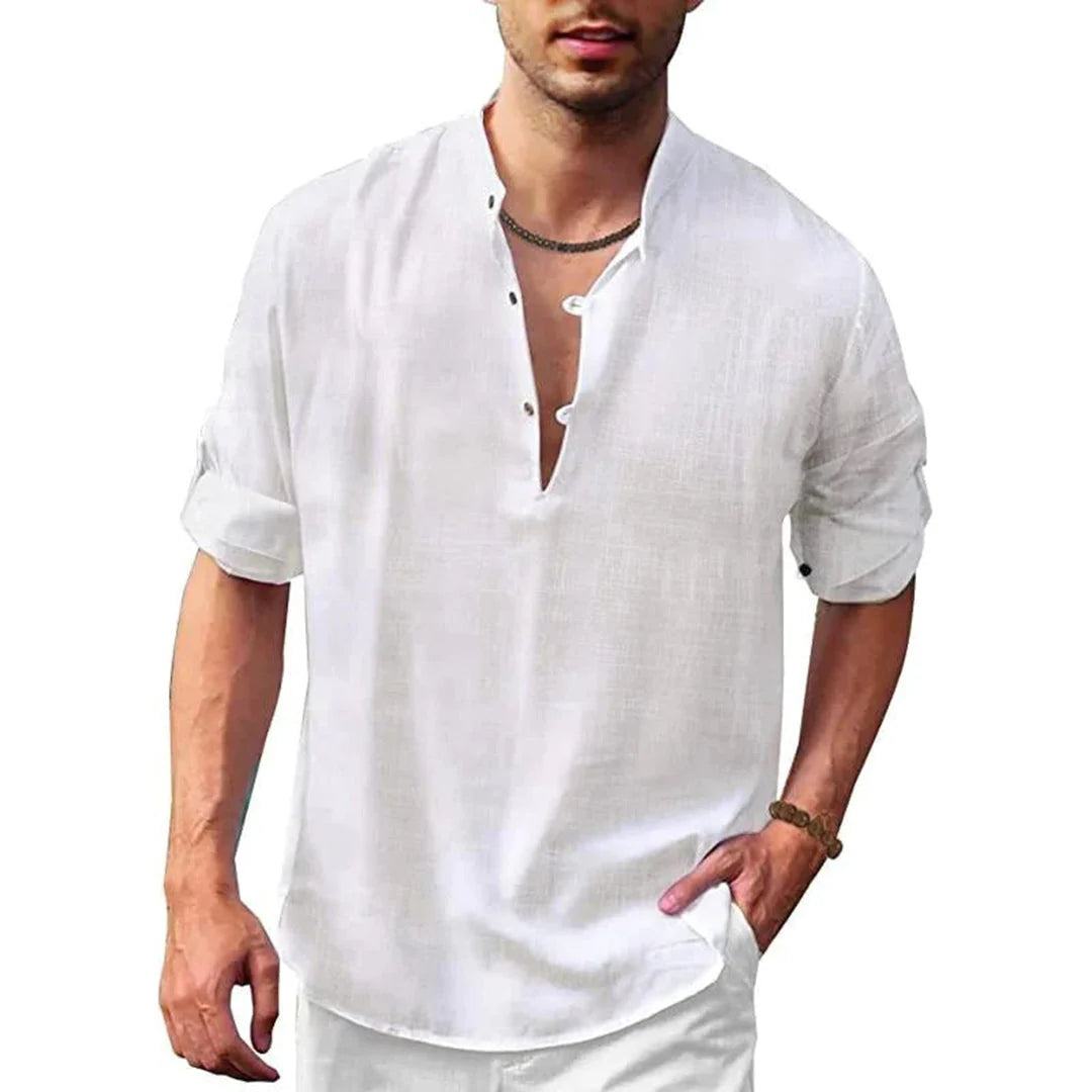 Lightweight Summer Shirt with Open Stitch Design and Relaxed Fit