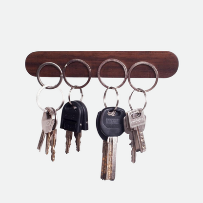 Stylish Wooden Key Organizer with Strong Magnetic Backing