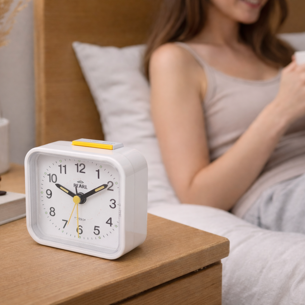 Whispering Alarm Clock with Gentle Glow and Snooze Feature