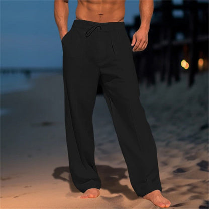 Lightweight Relaxed-Fit Trousers with Adjustable Waist