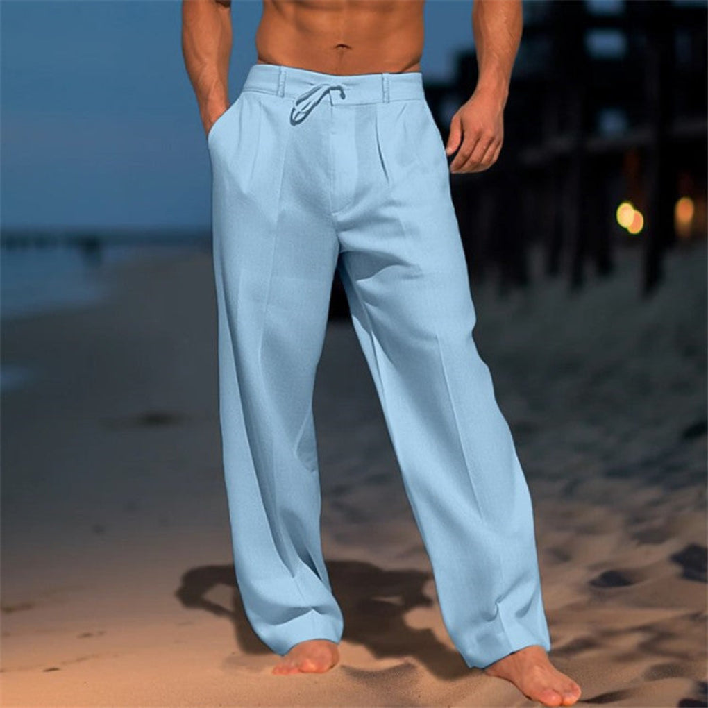 Lightweight Relaxed-Fit Trousers with Adjustable Waist