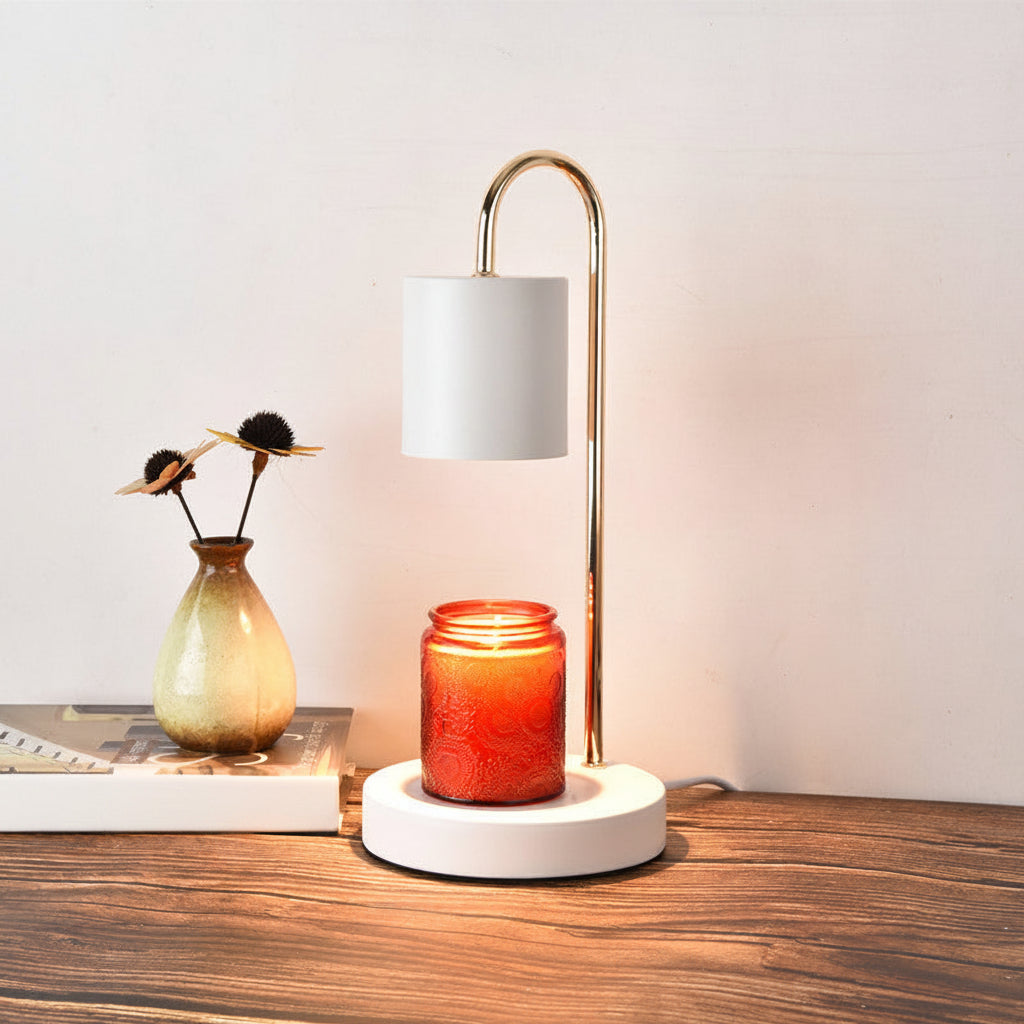 Sleek Metal Desk Lamp with Direct Light Focus and Space-Saving Base