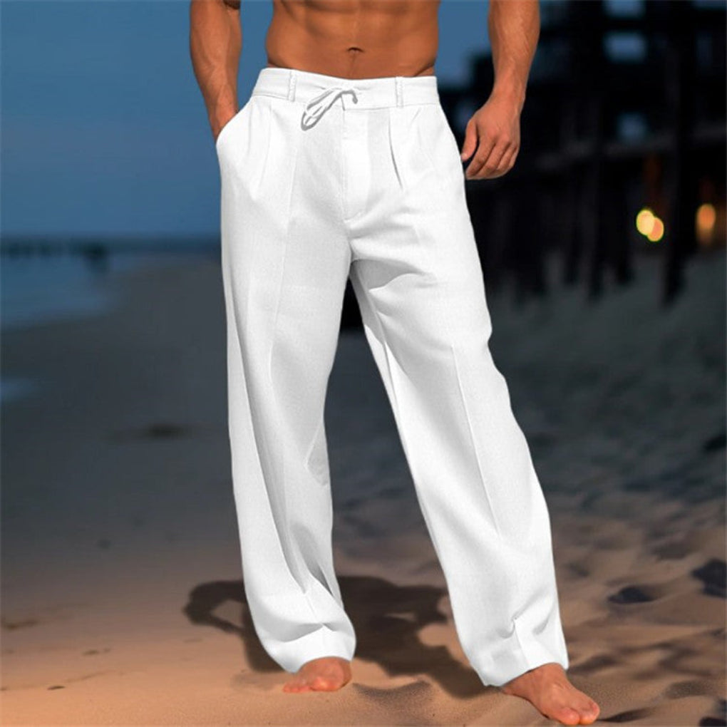 Lightweight Relaxed-Fit Trousers with Adjustable Waist