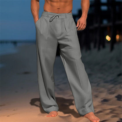 Lightweight Relaxed-Fit Trousers with Adjustable Waist