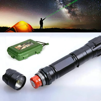 Precision Green Laser Pointer with 2000m Range and Rechargeable Battery