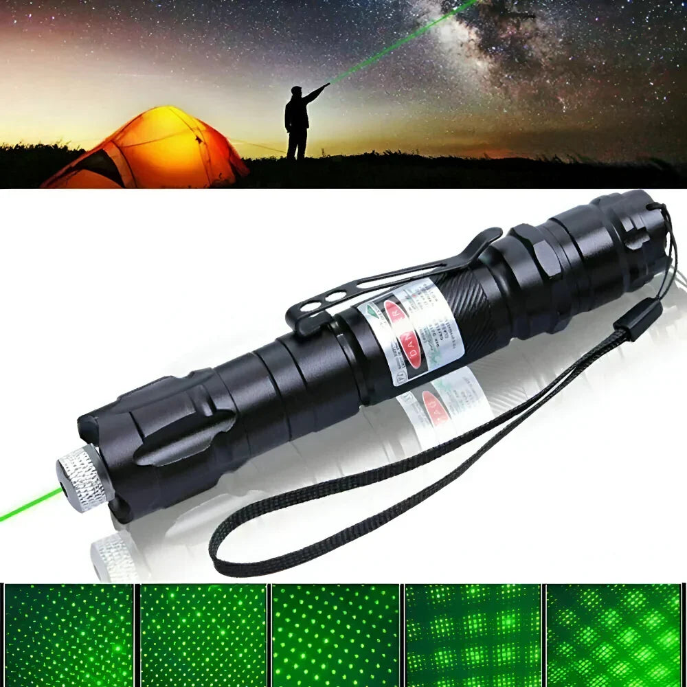 Precision Green Laser Pointer with 2000m Range and Rechargeable Battery