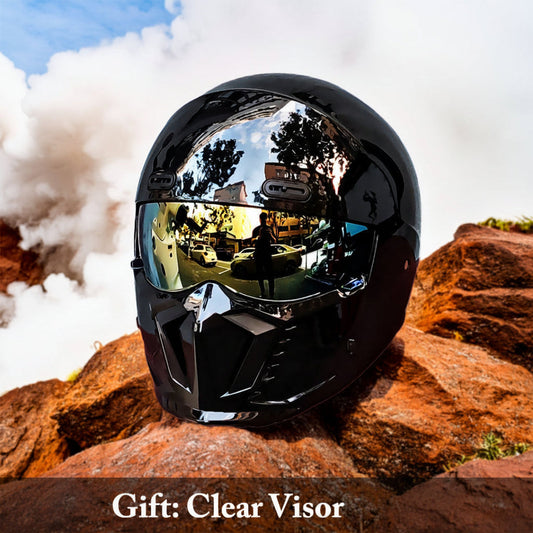 Classic Cruiser Motorcycle Helmet with Fog-Free Visor and Airflow
