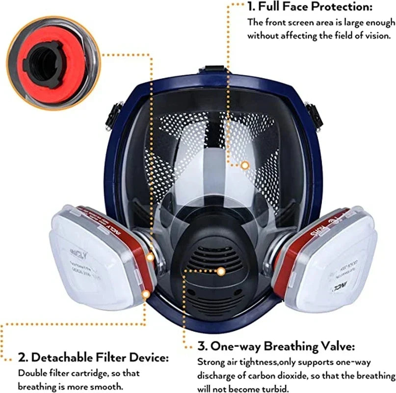 Ultimate Full-Face Safety Respirator with Anti-Fog Visor & Filters